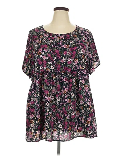 Pre-owned Shein Curve Short Sleeve T-shirt In Black