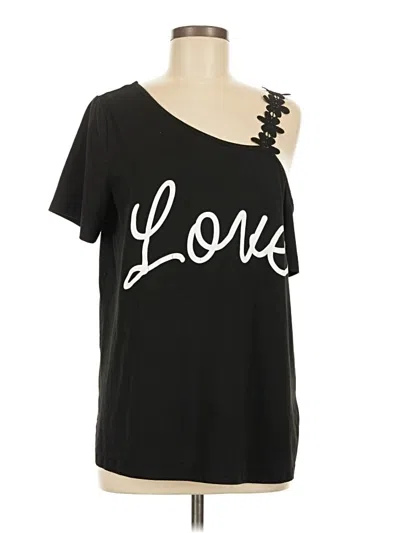 Pre-owned Shein Curve Short Sleeve T-shirt In Black