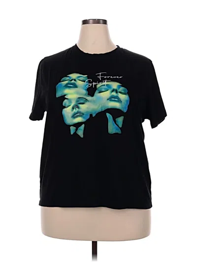 Pre-owned Shein Curve Short Sleeve T-shirt In Black