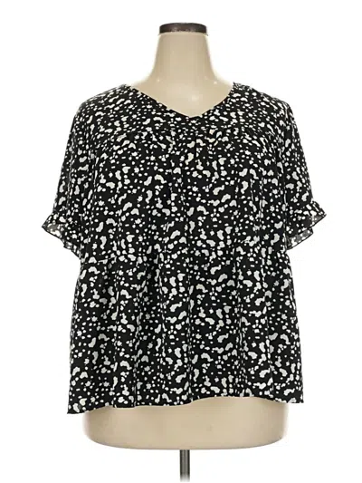 Pre-owned Shein Curve Short Sleeve T-shirt In Black