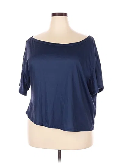 Pre-owned Shein Curve Short Sleeve T-shirt In Blue