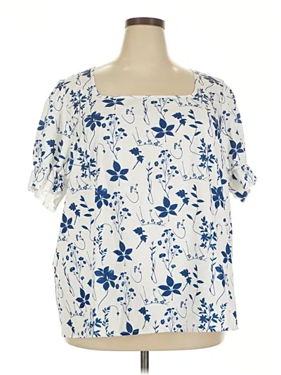 Pre-owned Shein Curve Short Sleeve T-shirt In Blue
