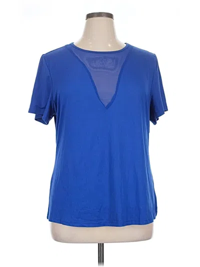 Pre-owned Shein Curve Short Sleeve T-shirt In Blue