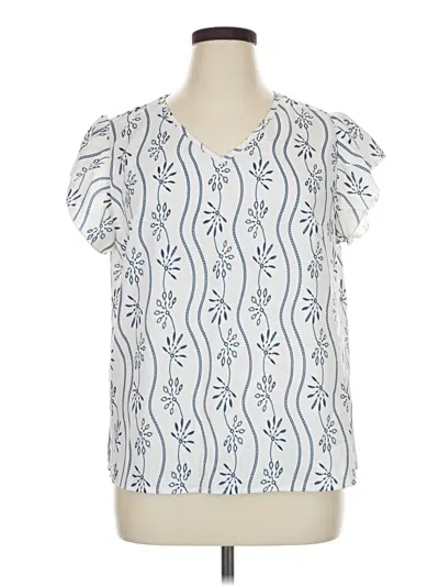 Pre-owned Shein Curve Short Sleeve T-shirt In Blue
