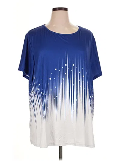 Pre-owned Shein Curve Short Sleeve T-shirt In Blue