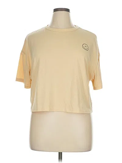 Pre-owned Shein Curve Short Sleeve T-shirt In Gold