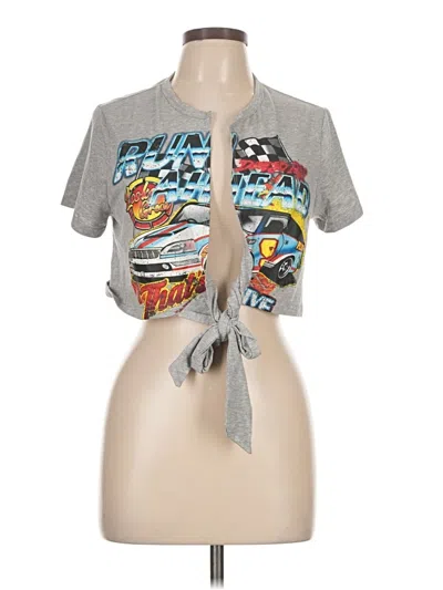 Pre-owned Shein Curve Short Sleeve T-shirt In Gray