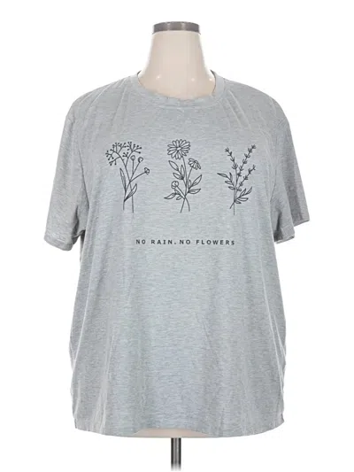 Pre-owned Shein Curve Short Sleeve T-shirt In Gray