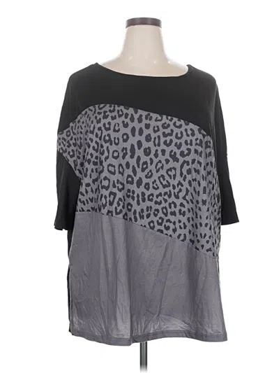 Pre-owned Shein Curve Short Sleeve T-shirt In Gray