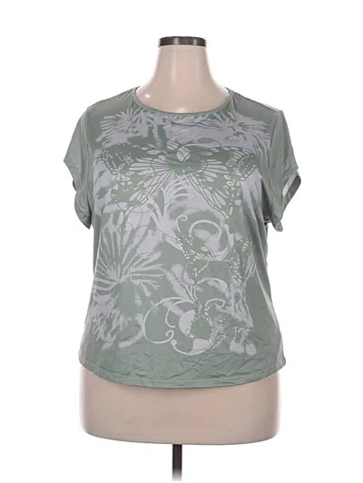 Pre-owned Shein Curve Short Sleeve T-shirt In Green