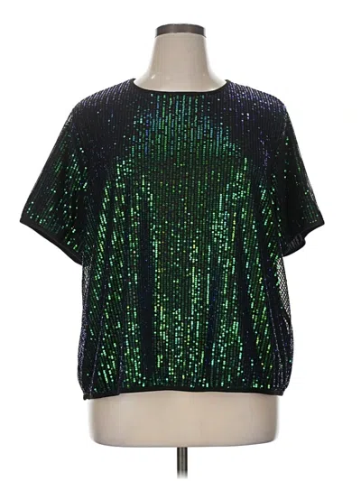 Pre-owned Shein Curve Short Sleeve T-shirt In Green