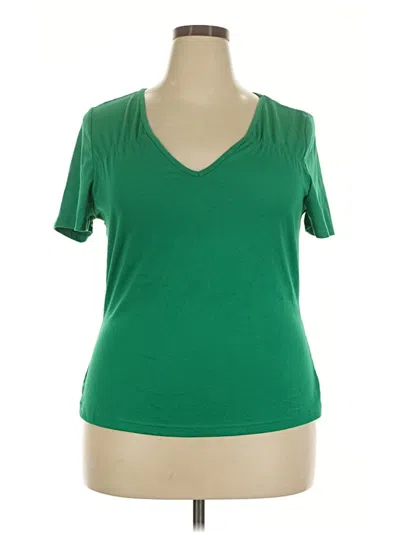 Pre-owned Shein Curve Short Sleeve T-shirt In Green