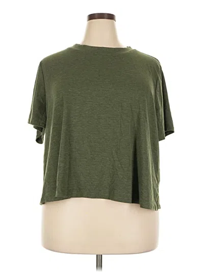 Pre-owned Shein Curve Short Sleeve T-shirt In Green