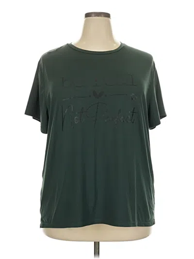 Pre-owned Shein Curve Short Sleeve T-shirt In Green