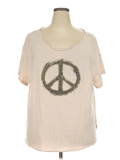 Pre-owned Shein Curve Short Sleeve T-shirt In Ivory