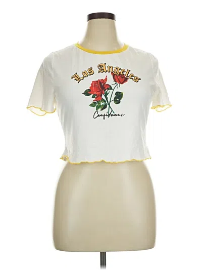 Pre-owned Shein Curve Short Sleeve T-shirt In Ivory