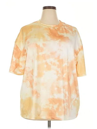 Pre-owned Shein Curve Short Sleeve T-shirt In Orange