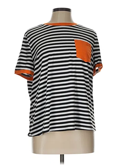 Pre-owned Shein Curve Short Sleeve T-shirt In Orange