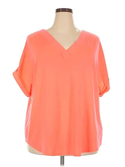 Pre-owned Shein Curve Short Sleeve T-shirt In Orange