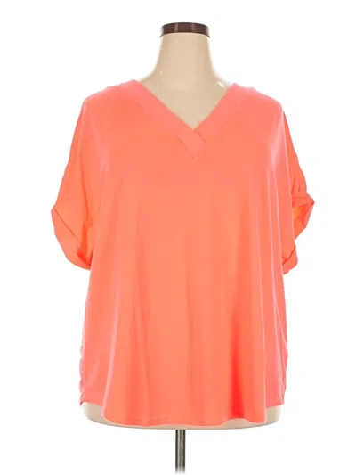 Pre-owned Shein Curve Short Sleeve T-shirt In Orange