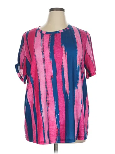 Pre-owned Shein Curve Short Sleeve T-shirt In Pink