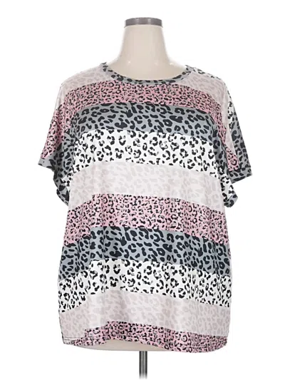 Pre-owned Shein Curve Short Sleeve T-shirt In Pink