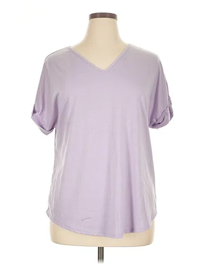 Pre-owned Shein Curve Short Sleeve T-shirt In Purple
