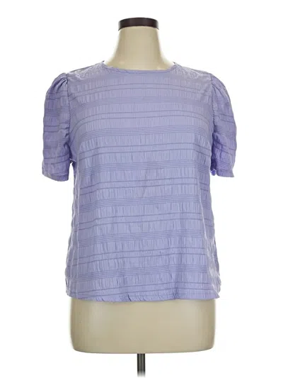 Pre-owned Shein Curve Short Sleeve T-shirt In Purple