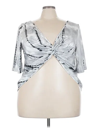 Pre-owned Shein Curve Short Sleeve T-shirt In Silver