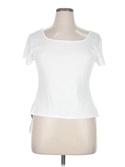 Pre-owned Shein Curve Short Sleeve T-shirt In White