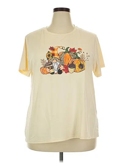 Pre-owned Shein Curve Short Sleeve T-shirt In White