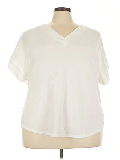 Pre-owned Shein Curve Short Sleeve T-shirt In White