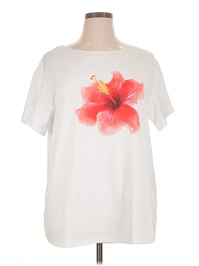 Pre-owned Shein Curve Short Sleeve T-shirt In White