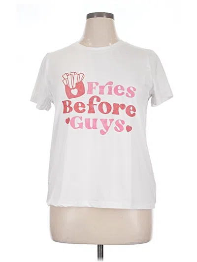 Pre-owned Shein Curve Short Sleeve T-shirt In White