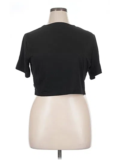 Pre-owned Shein Curve Short Sleeve Turtleneck In Black
