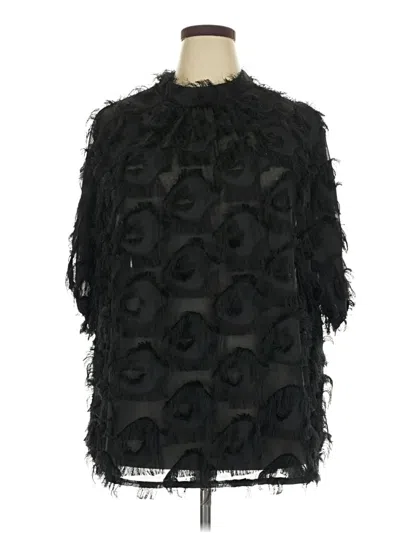 Pre-owned Shein Curve Short Sleeve Turtleneck In Black