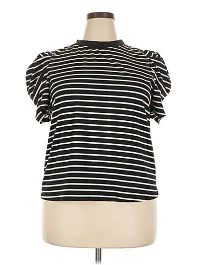 Pre-owned Shein Curve Short Sleeve Turtleneck In Black