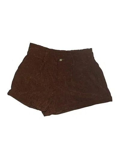 Pre-owned Shein Curve Shorts In Brown