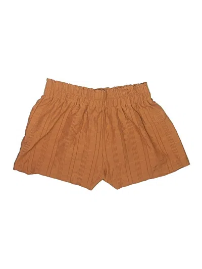Pre-owned Shein Curve Shorts In Brown