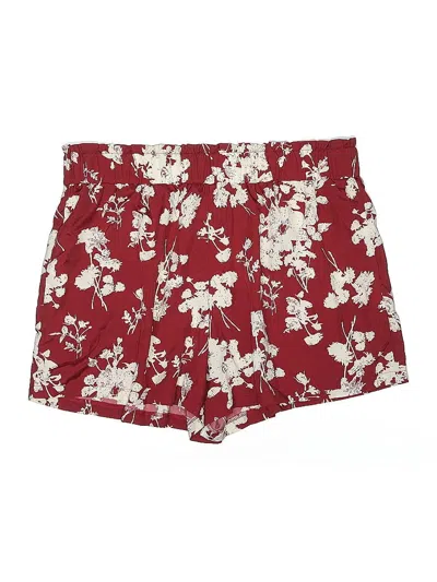 Pre-owned Shein Curve Shorts In Burgundy