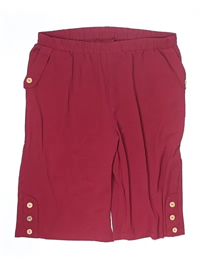 Pre-owned Shein Curve Shorts In Burgundy