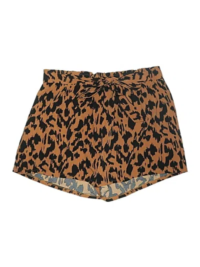 Pre-owned Shein Curve Shorts In Gold