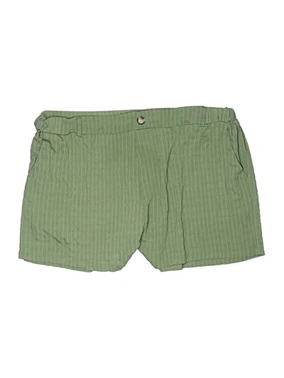 Pre-owned Shein Curve Shorts In Green