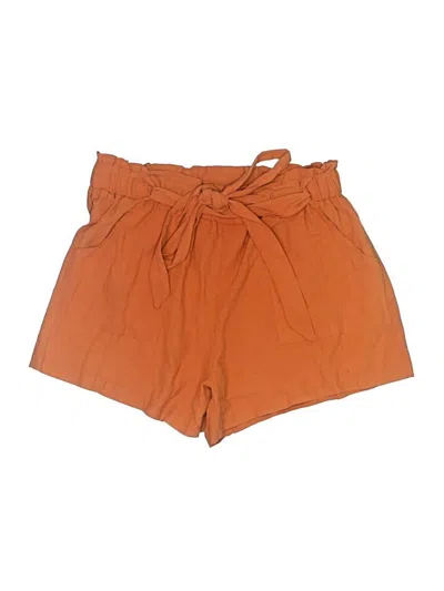 Pre-owned Shein Curve Shorts In Orange