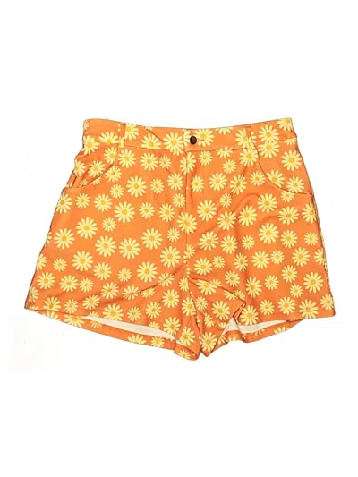 Pre-owned Shein Curve Shorts In Orange