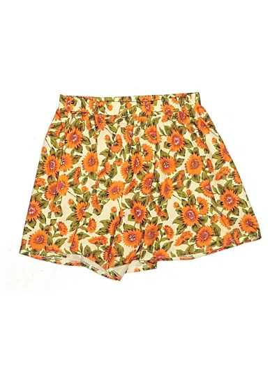 Pre-owned Shein Curve Shorts In Orange