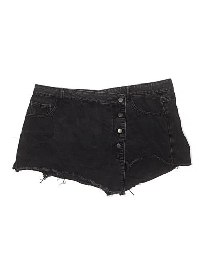 Pre-owned Shein Curve Skort In Black