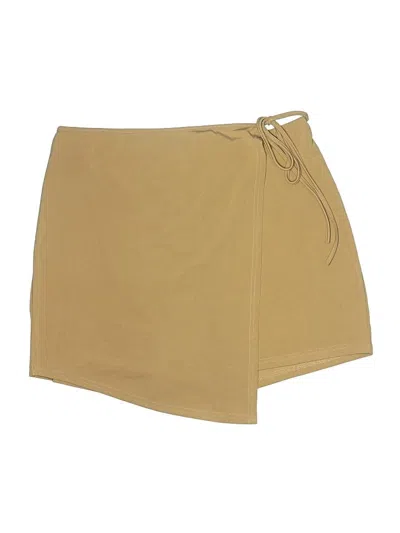 Pre-owned Shein Curve Skort In Tan