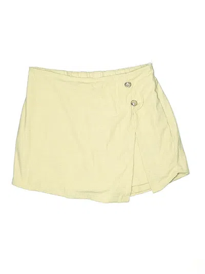 Pre-owned Shein Curve Skort In Yellow