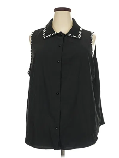 Pre-owned Shein Curve Sleeveless Blouse In Black